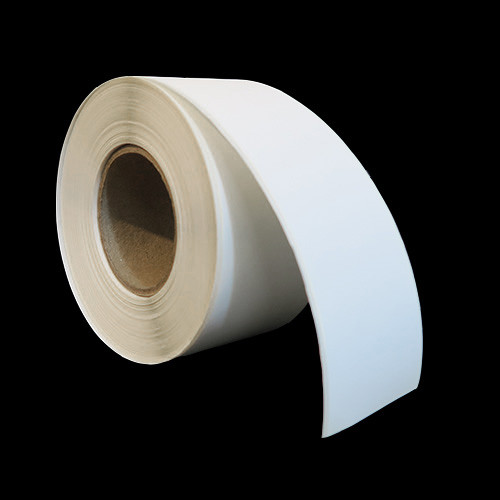 2 in W x 275 ft L IJ Matte Film - BS5609 Certified Continuous Roll, 6 in OD, 3 in Core, White, High Performance Permanent Adhesive, No Perf, 275 Feet/Roll, 4 Rolls/Case, 1 Case (1,100 Feet), Black Rhino Stock Labels