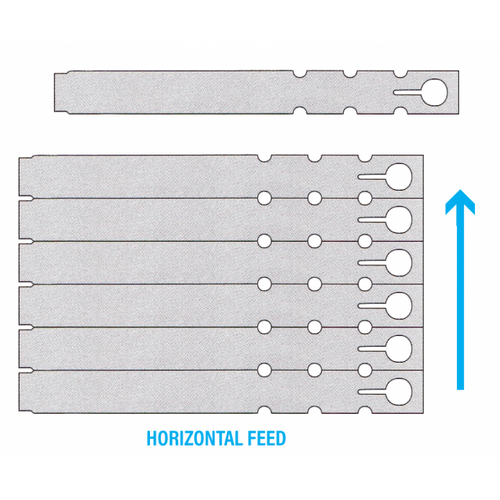 1" x 9" Loop-N-Lock Plant Collars, Thermal Transfer Printed, Horizontal Orientation, Lime