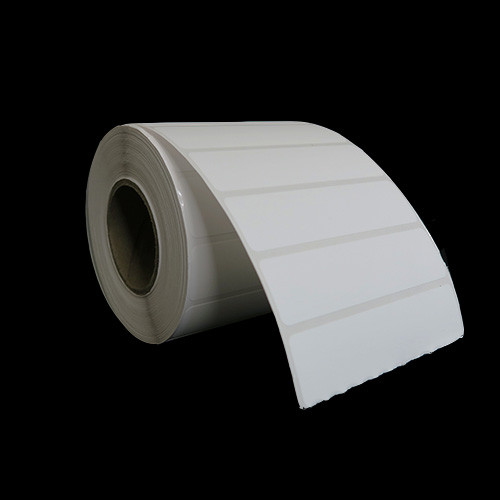 4 in W x 1 in L IJ Matte Film - BS5609 Certified Labels, 4 in OD, 2 in Core, White, High Performance Permanent Adhesive, No Perf, 1,040 Labels/Roll, 12 Rolls/Case, 1 Case (12,480 Labels), Black Rhino Stock Labels
