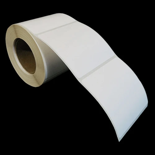 3 in W x 3 in L IJ High-Gloss Film Labels, 4 in OD, 2 in Core, White, General Purpose Permanent Adhesive, No Perf, 510 Labels/Roll, 12 Rolls/Case, 1 Case (6,120 Labels), Black Rhino Stock Labels