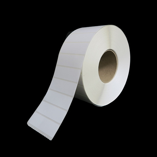 4 in W x 1 in L IJ Matte Film Labels, 4 in OD, 2 in Core, White, High Performance Permanent Adhesive, No Perf, 1,100 Labels/Roll, 12 Rolls/Case, 1 Case (13,200 Labels), Black Rhino Stock Labels