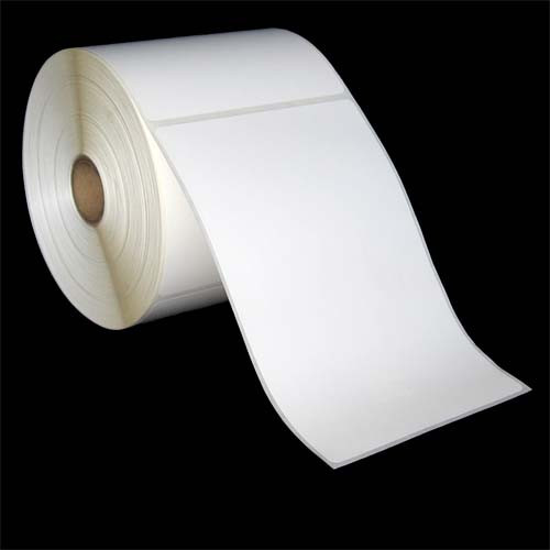 4 in W x 6 in L TT Matte Paper Labels, 5 in OD, 1 in Core, White, General Purpose Permanent Adhesive, Perf, 475 Labels/Roll, 12 Rolls/Case, 1 Case (5,700 Labels), Black Rhino Stock Labels