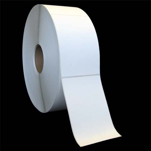 4 in W x 6 in L Thermal Transfer Matte Paper Labels, 12 in OD, 3 in Core, White, Standard Adhesive, No Perf, 3,300 Labels/Roll, 2 Rolls/Case, 1 Case (6,600 Labels), Black Rhino Value