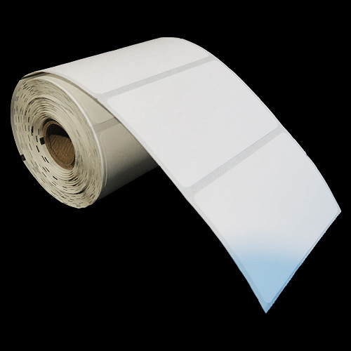 3 in W x 1.75 in L DT Matte VL Paper Uncoated Labels, 2.5 in OD, 0.75 in Core, White, General Purpose Permanent Adhesive, Perf, 350 Labels/Roll, 36 Rolls/Case, 1 Case (12,600 Labels), Black Rhino Stock Labels