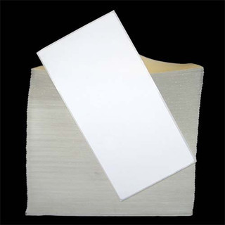4 in W x 8 in L DT Matte VL Paper Uncoated Labels, Fanfold, White, General Purpose Permanent Adhesive, Perf, 8.125 in Fanfold Length, 1,250 Labels/Stack, 3 Stacks/Case, 1 Case (3,750 Labels), Black Rhino Stock Labels