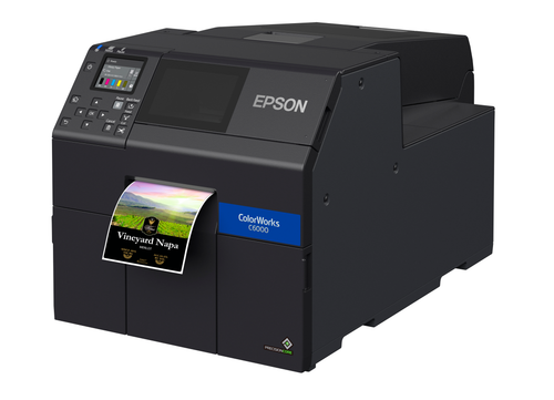 Epson ColorWorks CW-C6000A Matte Color Inkjet Label Printer, Auto-Cutter, 4.25" Serial + Ethernet + USB
