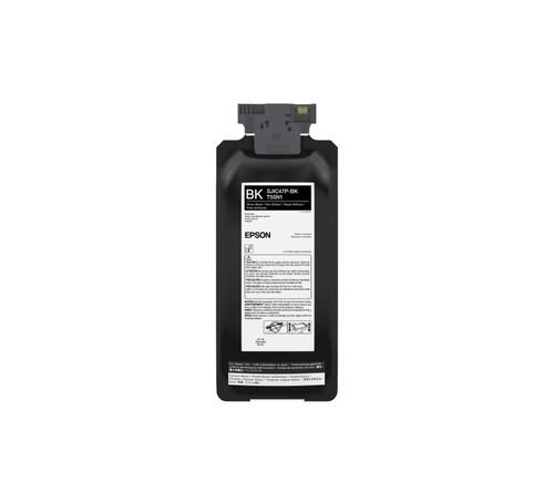 Epson ColorWorks C8000 Gloss Black Ink Cartridge, SJIC47P(K), C13T55N120, 480 mL