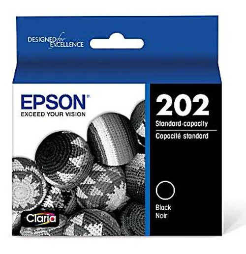 Epson T202120S OEM Ink Cartridge, Black, For Epson Printers, Standard Yield, 210 Pages, 1/Carton
