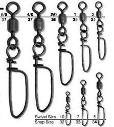 ROSCO - Coastlock Snaps Swivels Stainless Steel black 25 pieces
