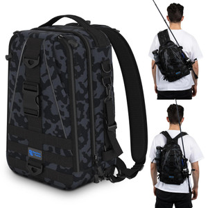 Reaction Tackle - Fishing Tackle 2-in-1 Sling Bag/Backpack- 3 Sizes Reaction Tackle - Fishing Tackle 2-in-1 Sling Bag/Backpack- 3 Sizes