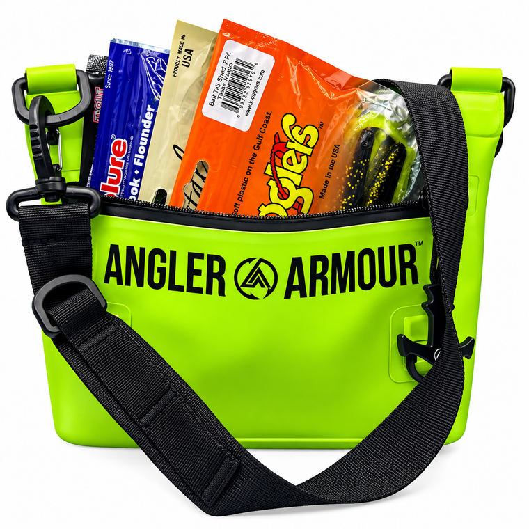 Angler Armour - TideVault™ Pro Color Rush Waterproof Wade Fishing Dry Bag (2L Capacity)