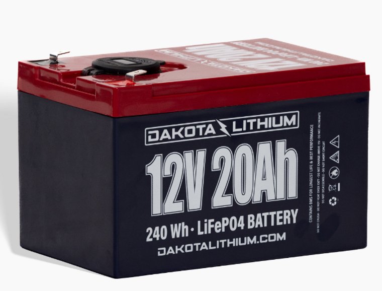 12V 20Ah USB Deep Cycle LiFePO4 Battery
