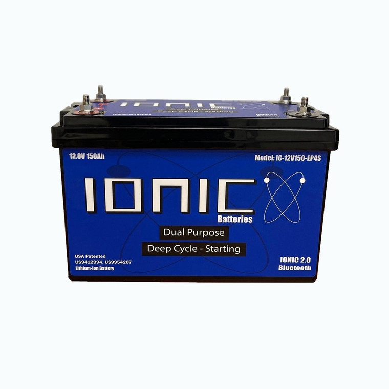 IONIC LITHIUM - 12V 150Ah | Dual Purpose Starter Battery 1600 CA + LiFePO4 Deep Cycle