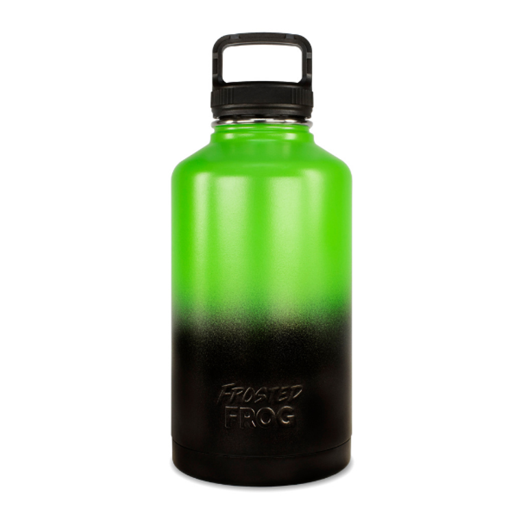 FROSTED FROG - 64 Oz. Double Wall Stainless Steel Water Bottle / Growler