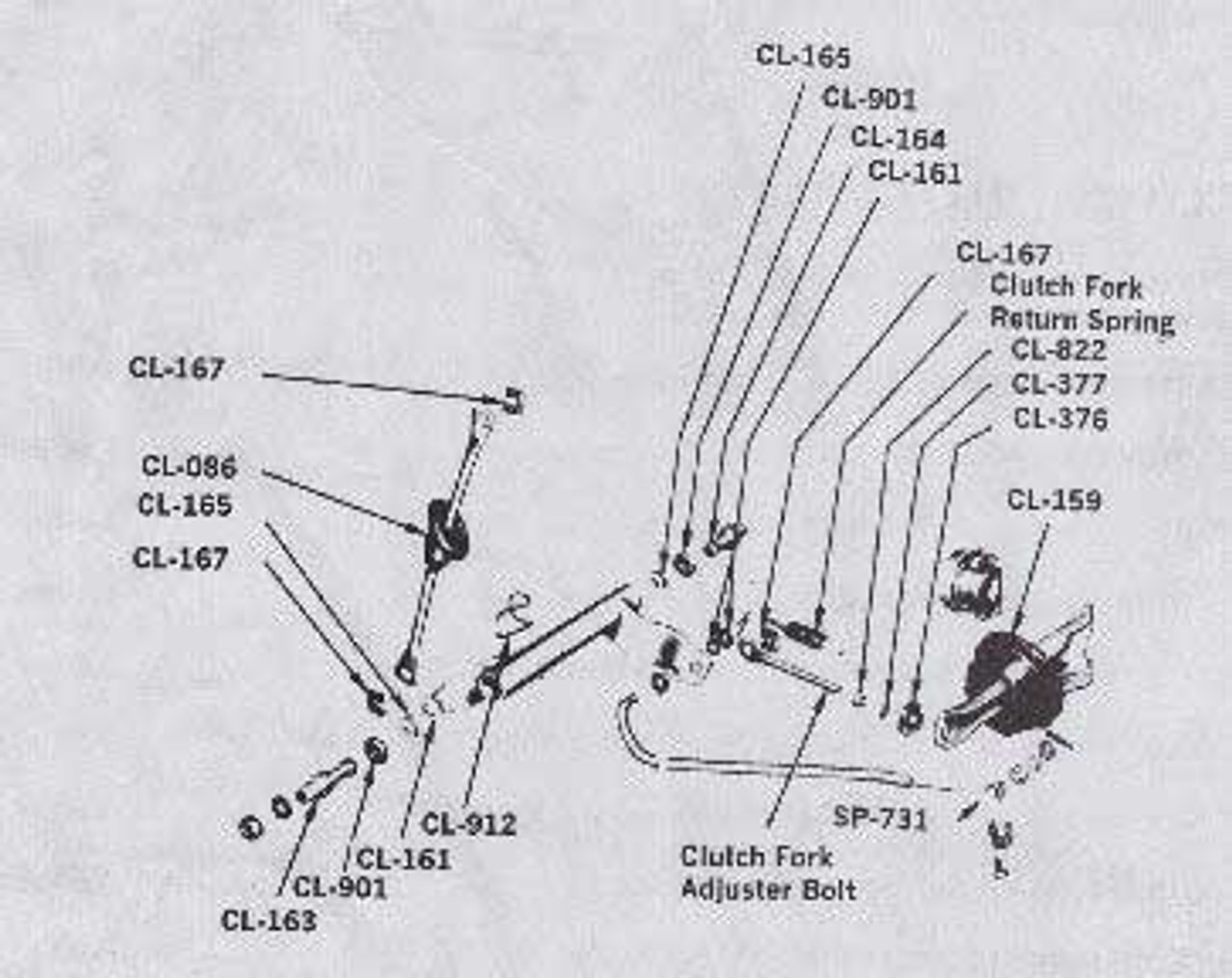 Clutch Pedal Linkage Repair Kit for Dodge and Plymouth All 62-65 B Body (Big Block)