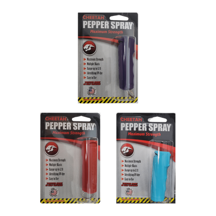 Cheetah Hard Shell Flip Top Keychain Pepper Spray