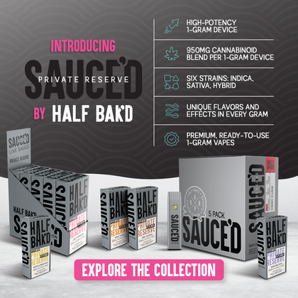 Half Bak'd Sauce'd Private Reserve Disposable, 1g