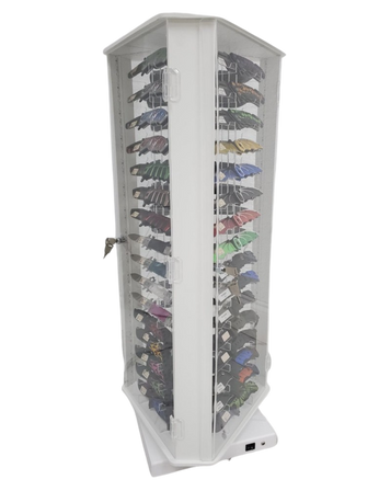 Knife Countertop Display, 3 Sided, Holds 48 Knives w/ LED Display