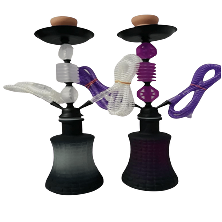 Zebra Smoke Andrew 21.5 Inch Double Hose Hookah