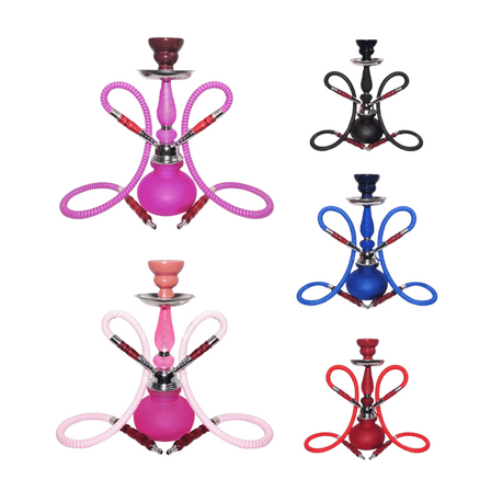 Zebra Smoke X1 Neon 11.5 Inch Double Hose Hookah