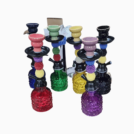 Zebra Smoke Disco 13 Inch Double Hose Hookah