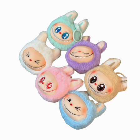 Lafufu Light & Voice Head Keychain
