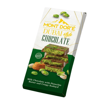 Mont Dor'e Dubai Chocolate Bar, 100g