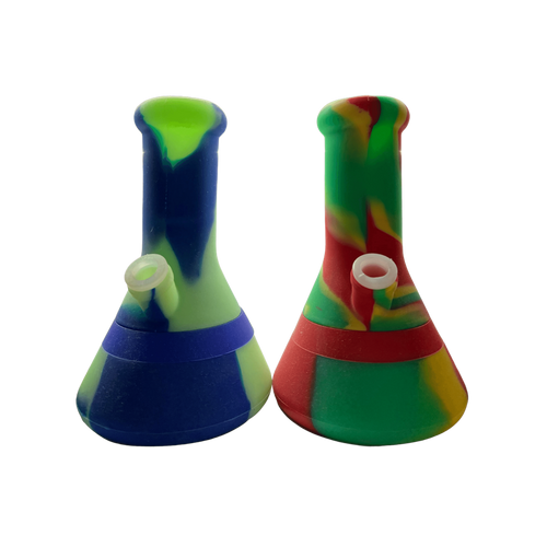 Silicone Small 2 Piece Beaker Water Pipe
