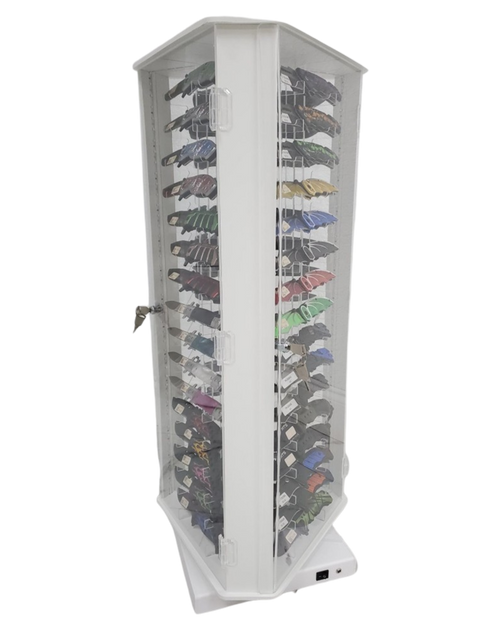 Knife Countertop Display, 3 Sided, Holds 48 Knives w/ LED Display