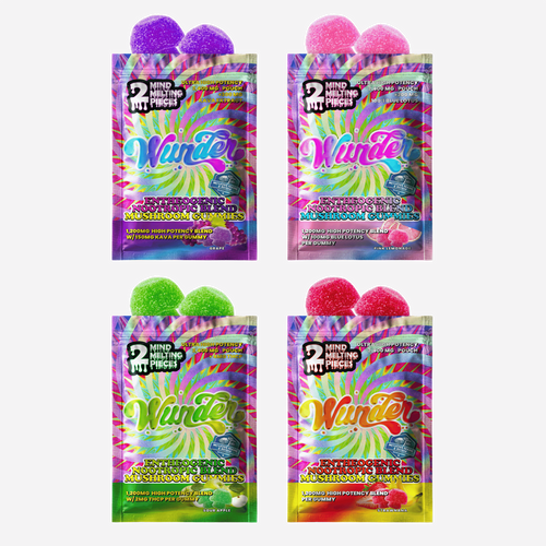 Wunder Ultra High Potency Mushroom Gummies Sachets, 2pk/2400mg