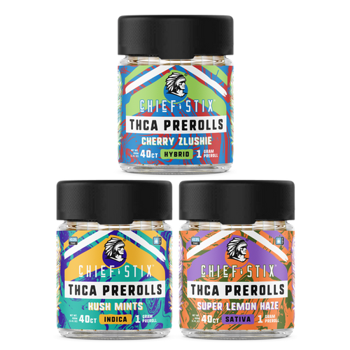 Chief Stix THC-A Pre-Rolls Jar, 1g