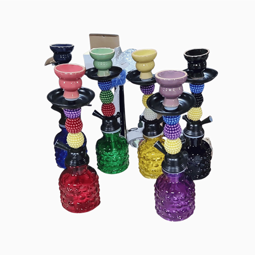 Zebra Smoke Disco 13 Inch Double Hose Hookah