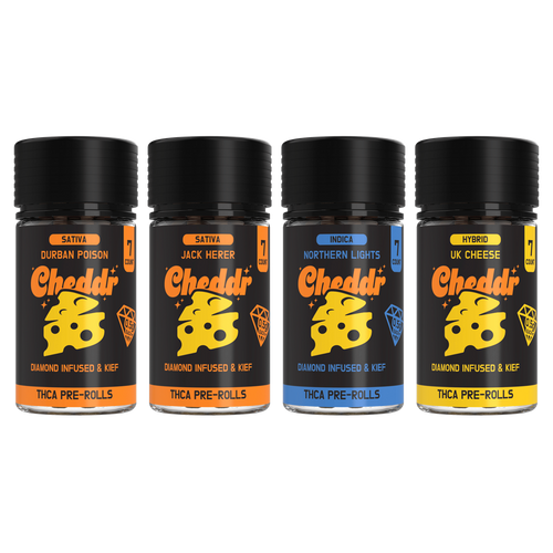 Cheddr THC-A Pre-Rolls Jar, 7pk