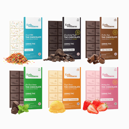 Erth Wellness D9 Strain-Specific Chocolate Bar, 100mg