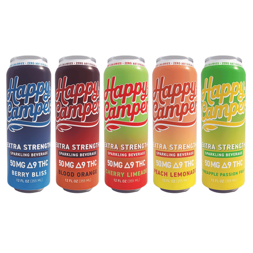 Happy Camper Extra Strength D9 Sparkling Drink, 50mg