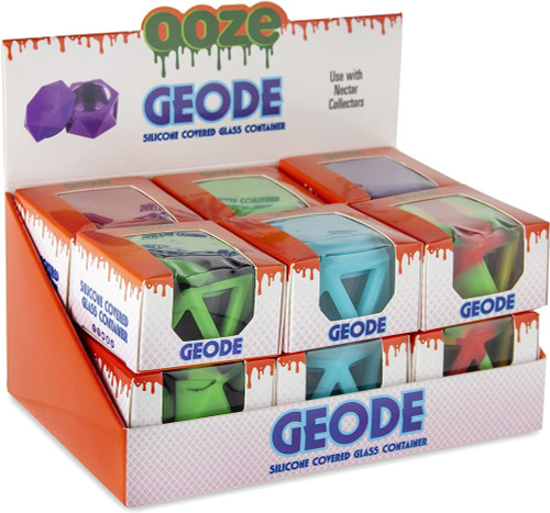 Ooze Geode Silicone Covered Glass Container*