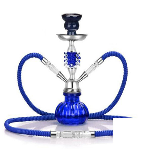 Zebra Smoke Omar 11 Inch Double Hose Hookah