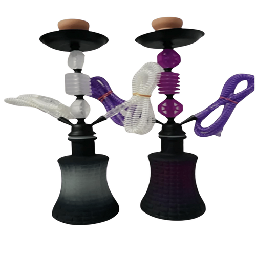Zebra Smoke Andrew 21.5 Inch Double Hose Hookah