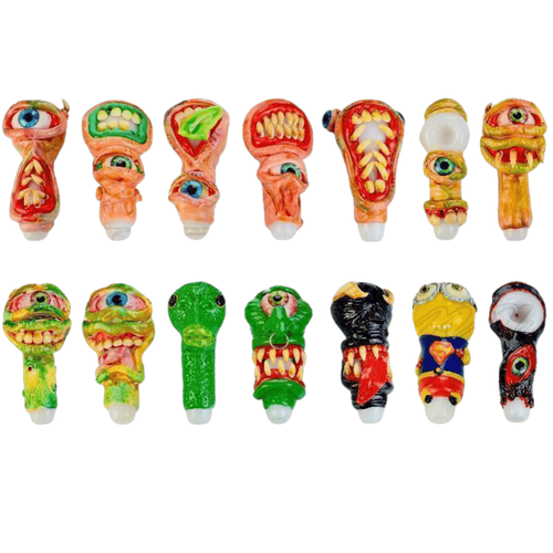 Monster Glass Hand Pipe - Assorted Designs