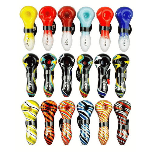 Uber 4" Glass Spoon with Built-In Screen