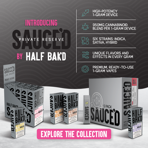 Half Bak'd Sauce'd Private Reserve Disposable, 1g