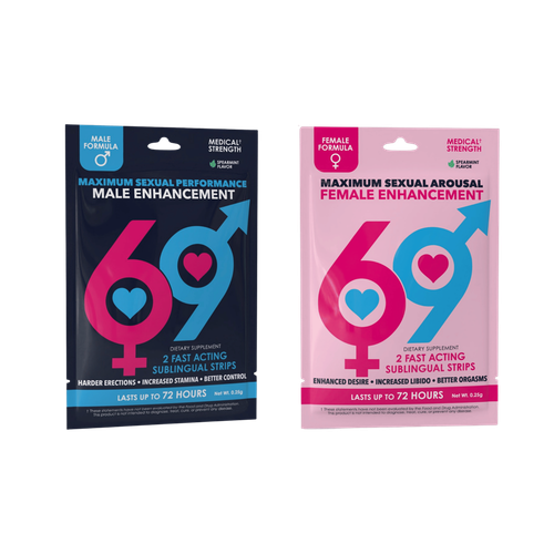 69 Maximum Sexual Arousal Sublingual Strips, 2pk