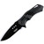 Defender Xtreme Black 8.75" Spring Assisted Tactical Folding Knife 3CR13 Steel