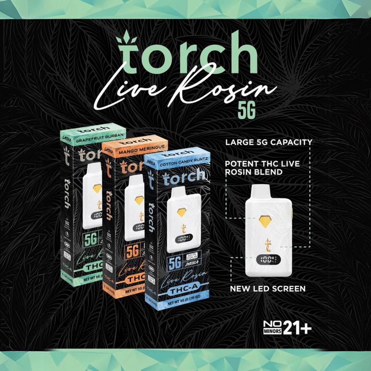Torch THC-A Live Rosin Disposable, 5g*