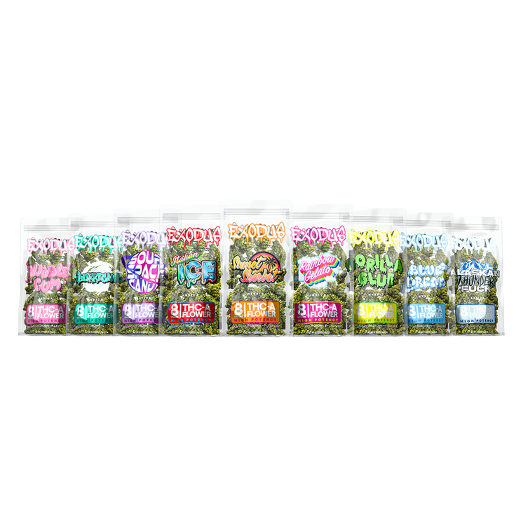 Exodus Exotic Indoor THC-A Flower, 8g