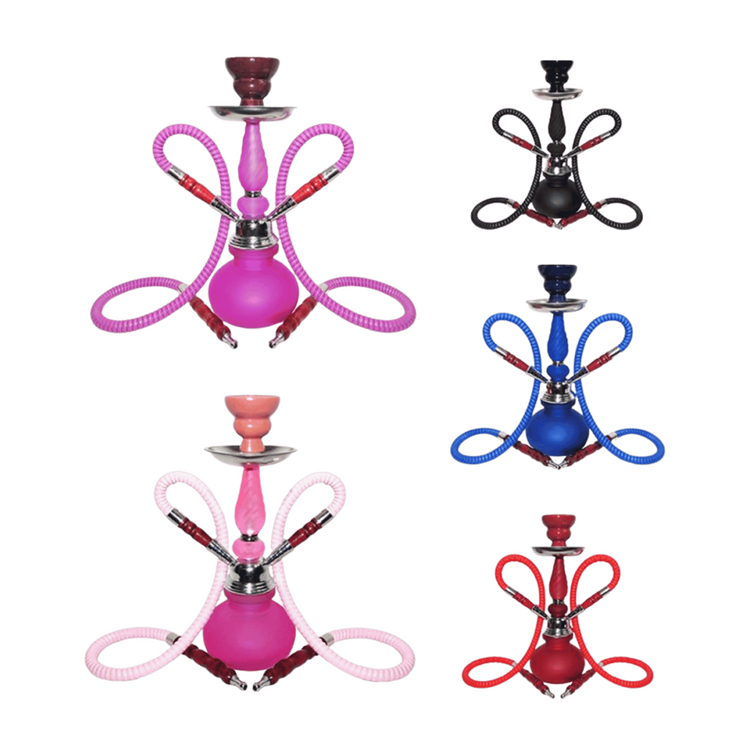 Zebra Smoke X1 Neon 11.5 Inch Double Hose Hookah