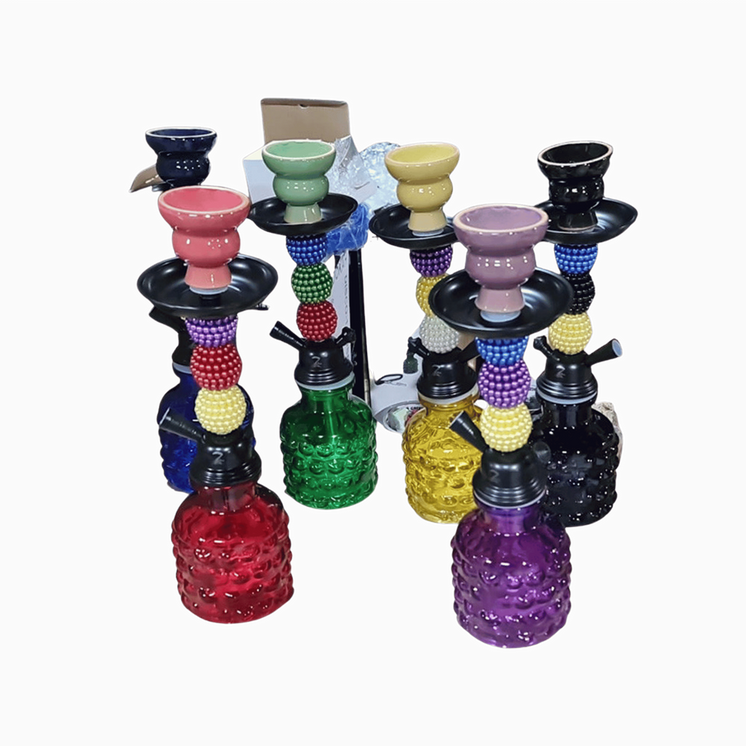 Zebra Smoke Disco 13 Inch Double Hose Hookah