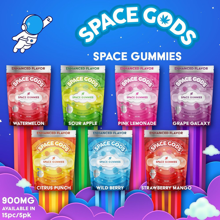 Space Gods D9 Space Gummies, 900mg