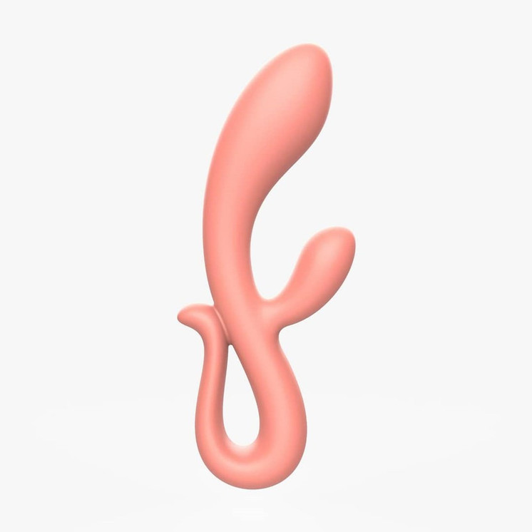 Luv Ya Creamy Peach Silicone Rabbit Vibrator
