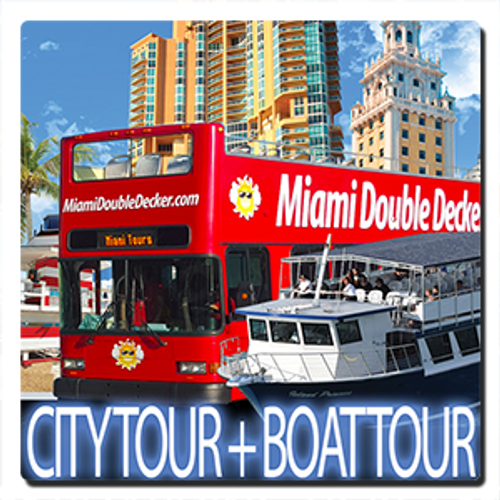 Miami Double Decker Bus Tour and Miami Boat Tours